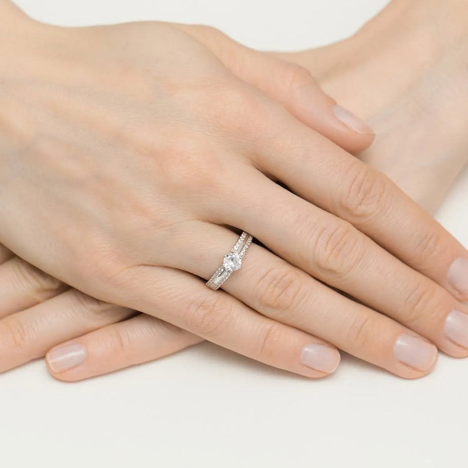 Silver Ring with Zirconia