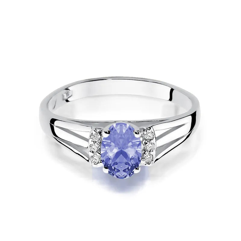 Gold Ring with 0.40ct Tansanit and Diamonds