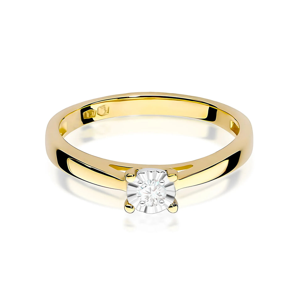 Gold Ring with 0.08ct Diamond