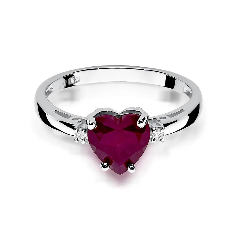 Gold Ring with 1.70ct Ruby and 0.029ct Diamonds