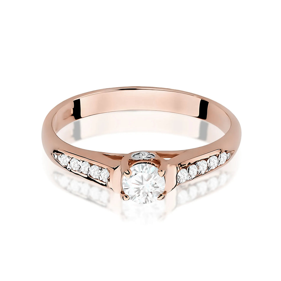 Gold Ring with 0.23ct and 0.103ct Diamonds