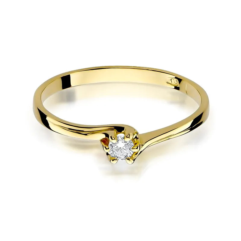 Gold Ring with 0.10ct Diamond