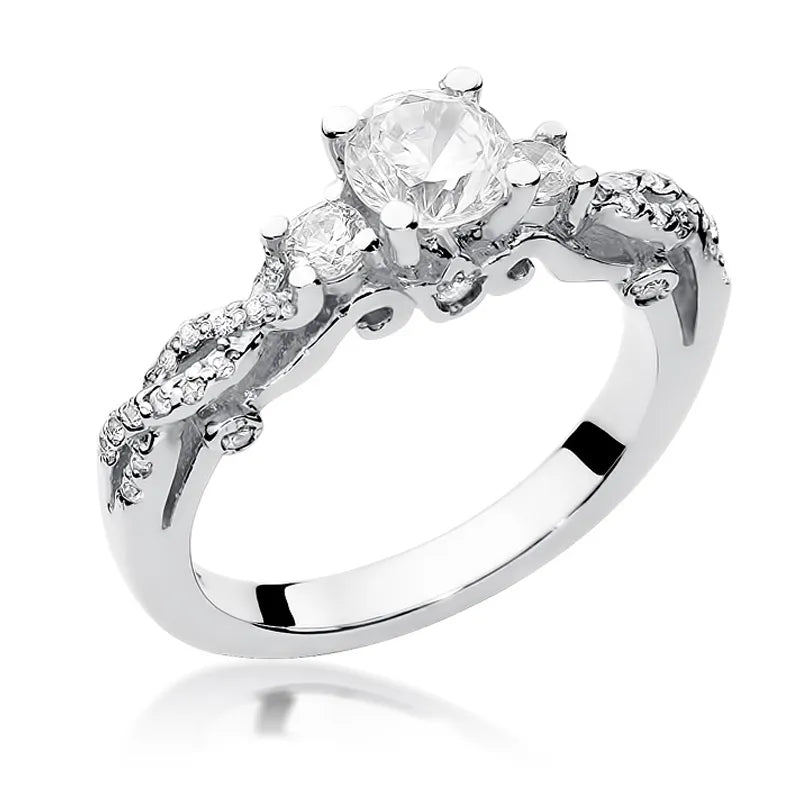 Gold Ring with 0.50ct and 0.339ct Diamonds