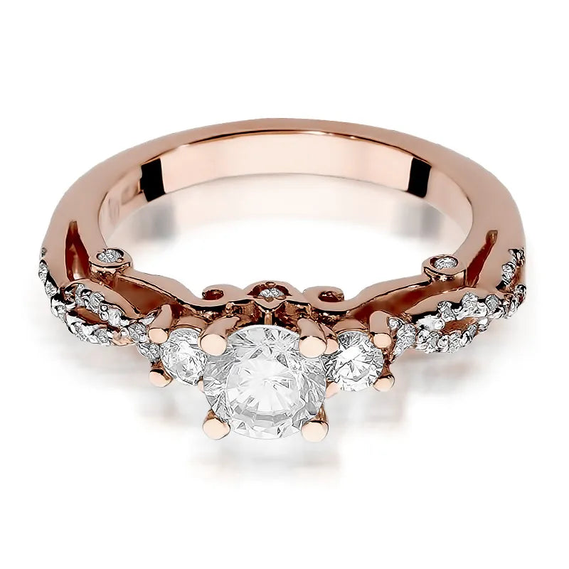 Gold Ring with 0.50ct and 0.339ct Diamonds