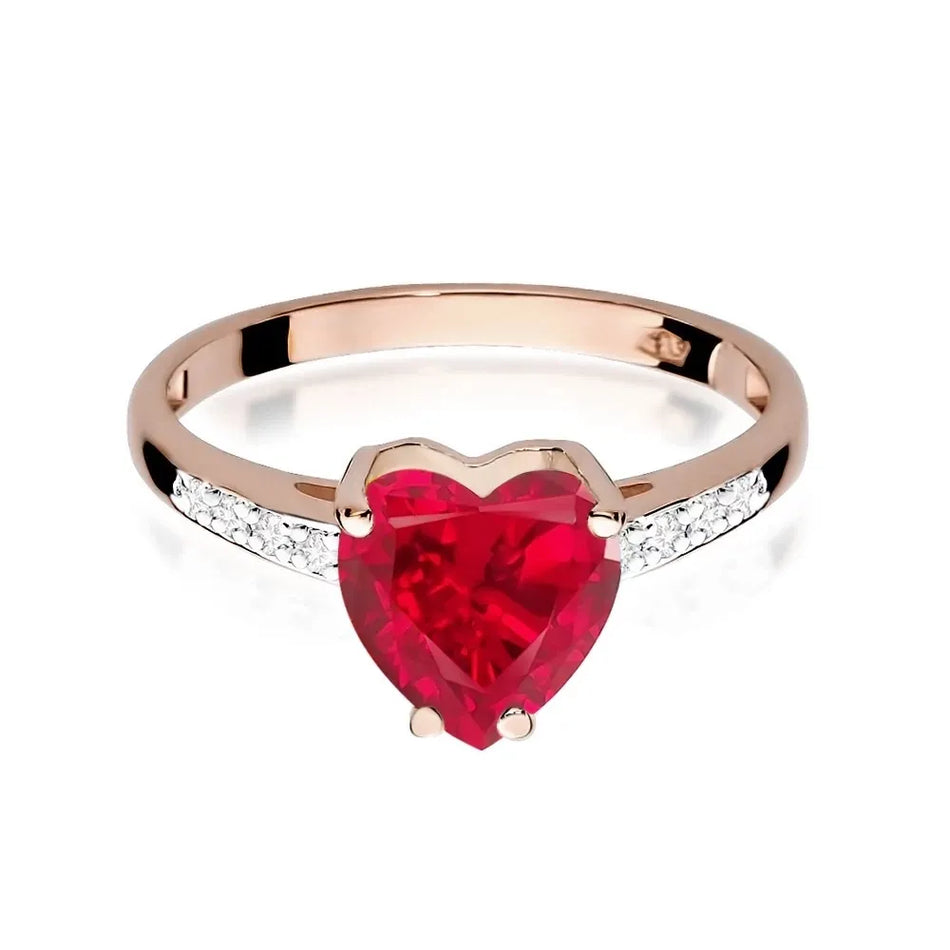 Gold Ring with 1.70ct Ruby and 0.04ct Diamonds