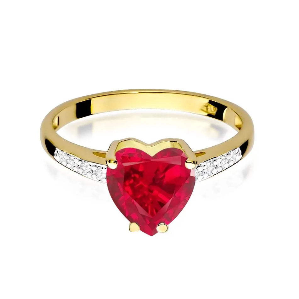 Gold Ring with 1.70ct Ruby and 0.04ct Diamonds