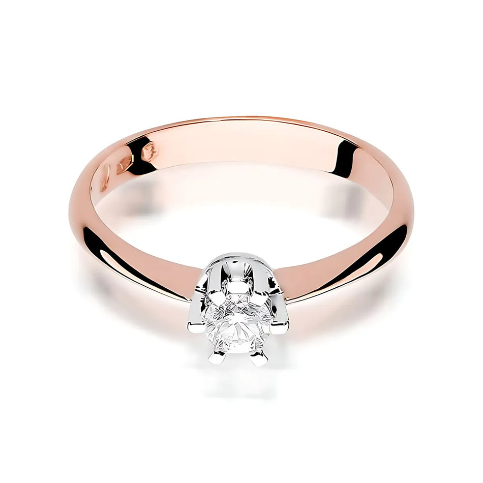 Gold Ring with 0.25ct Lab-Diamon