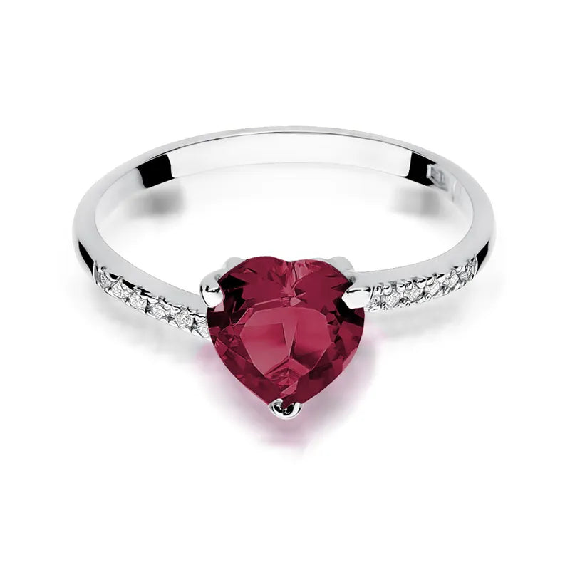 Gold Ring with 1.70ct Ruby and 0.06ct Diamonds