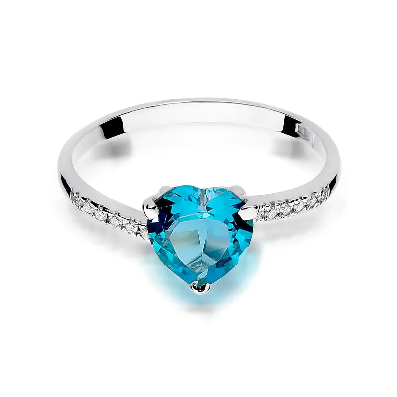 Gold Ring with 1.20ct Topaz and 0.06ct Diamonds