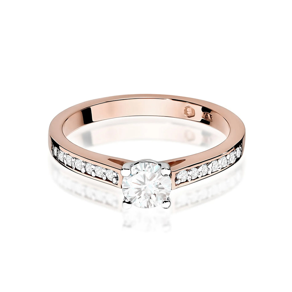 Zlatý prsten s 0,50ct a 0,12ct laboratorními diamanty