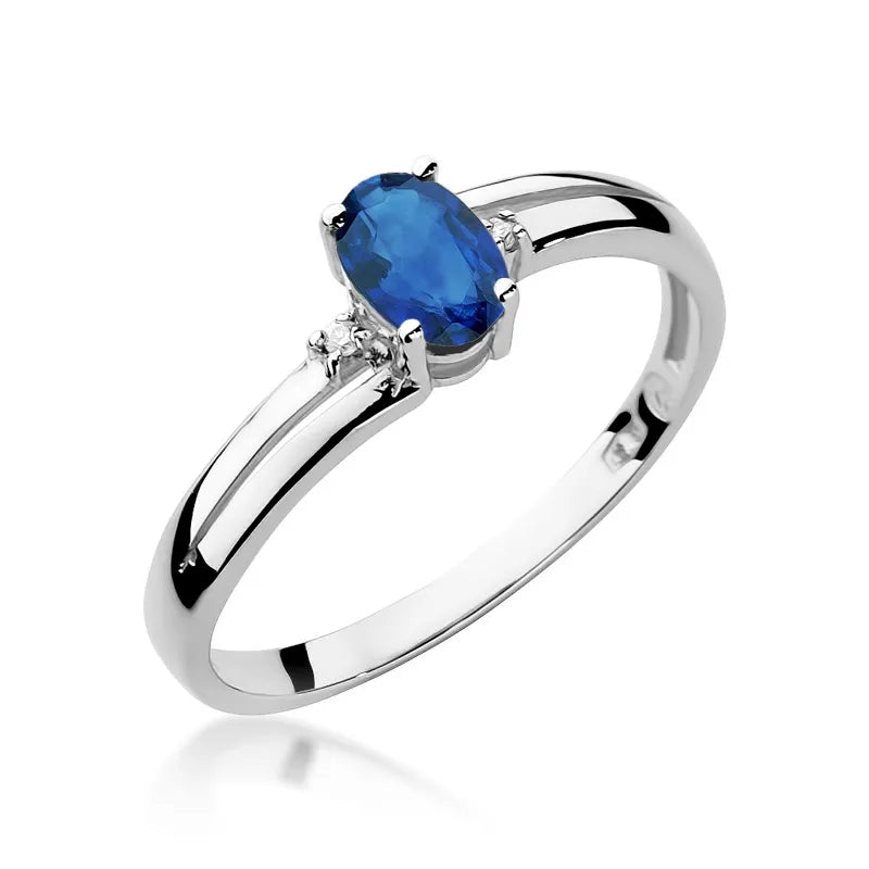 Gold Ring with 0.70ct Sapphire and 0.029ct Diamonds