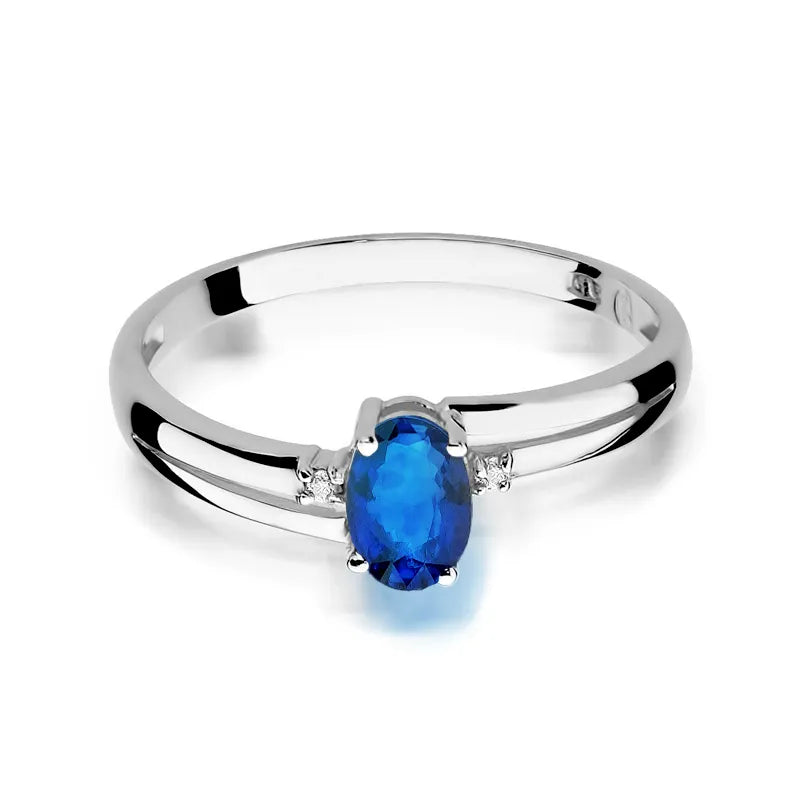 Gold Ring with 0.70ct Sapphire and 0.029ct Diamonds