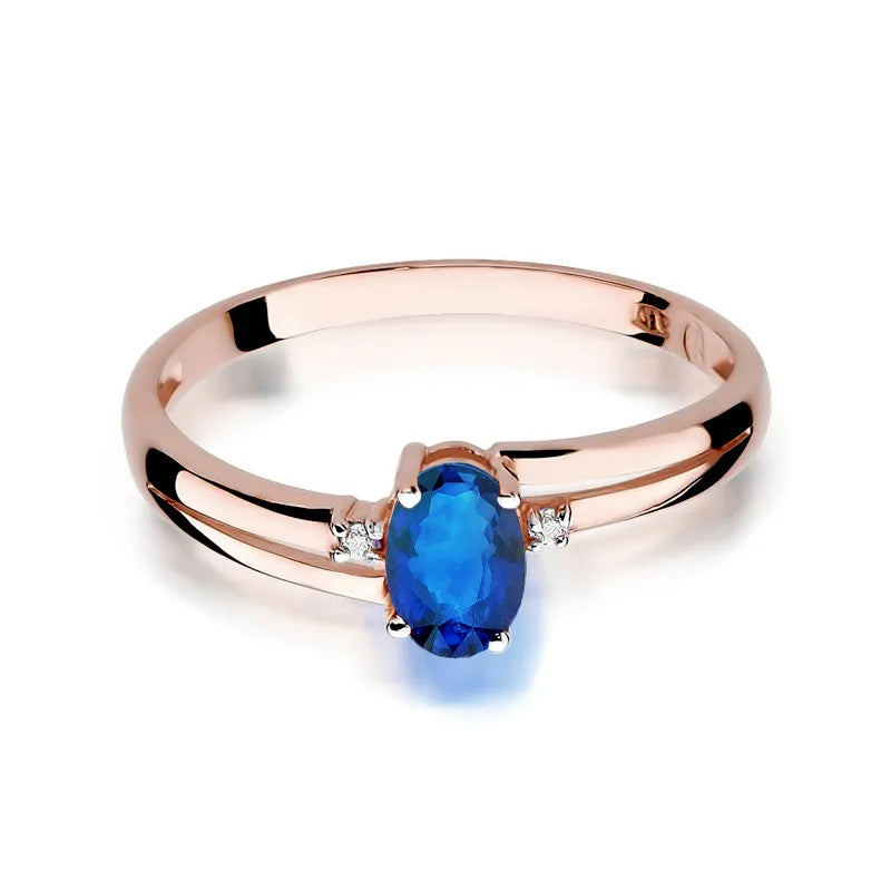 Gold Ring with 0.70ct Sapphire and 0.029ct Diamonds