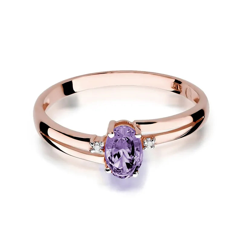 Gold Ring with 0.40ct Tansanit and 0.029ct Diamonds