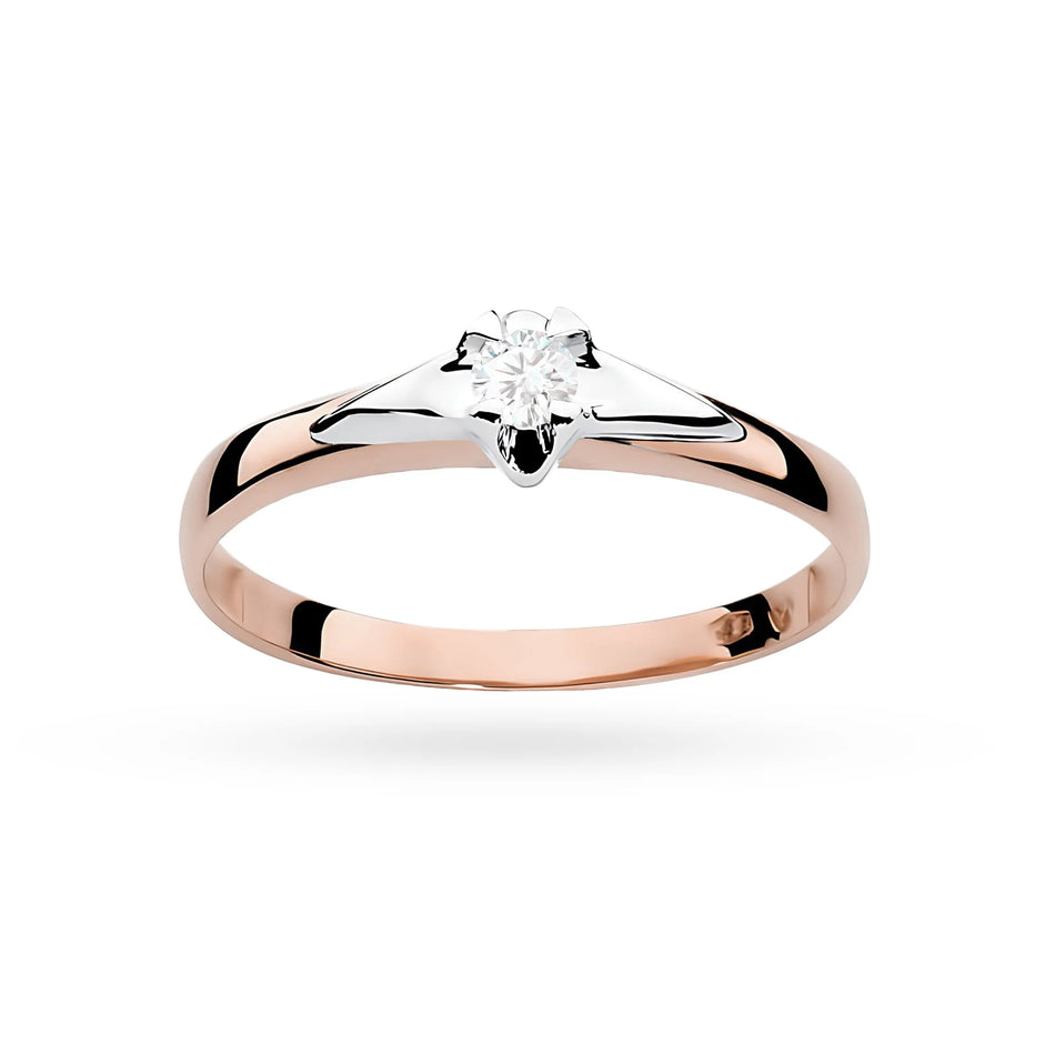 Gold Ring with 0.12ct Diamond