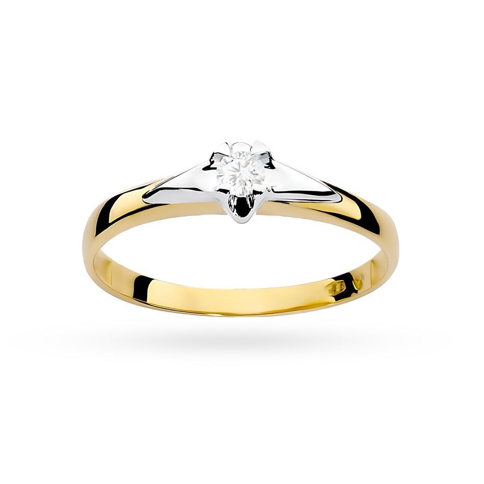 Gold Ring with 0.12ct Diamond