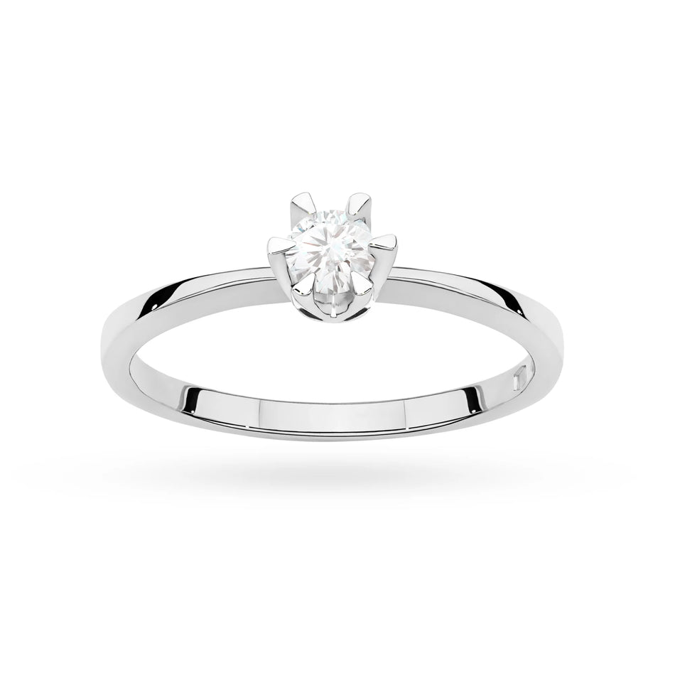 Zlatý prsten s diamantem 0,20 ct