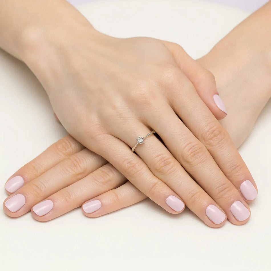 Gold Ring with 0.03ct Diamond