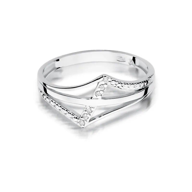 Gold Ring with 0.03ct Diamonds