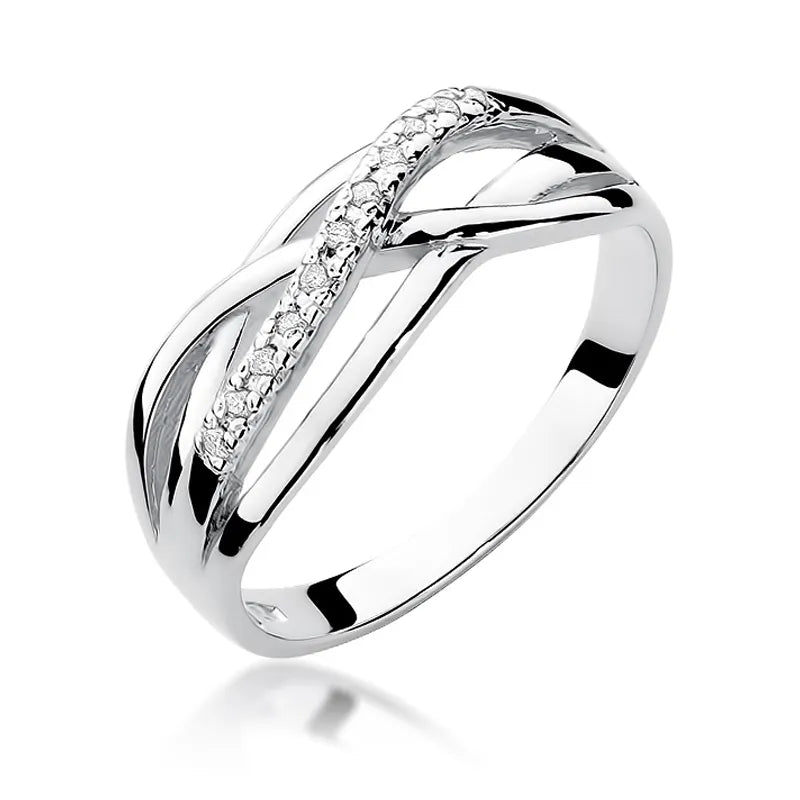 Gold Ring with 0.096ct Diamonds