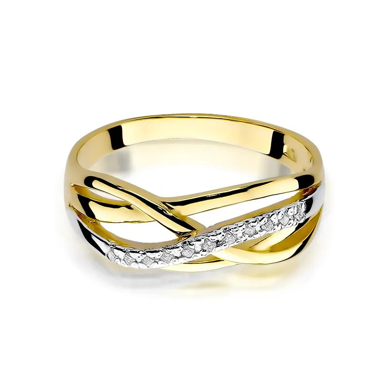 Gold Ring with 0.096ct Diamonds