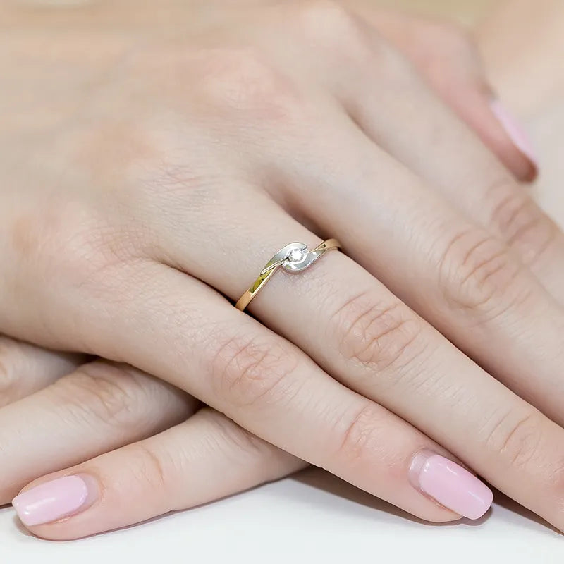 Gold Ring with 0.05ct Diamond