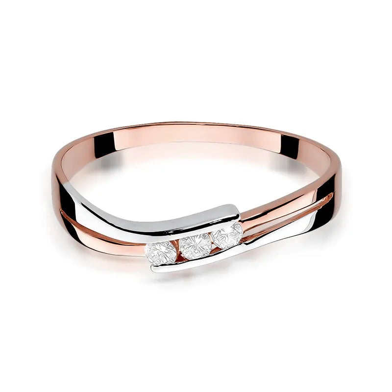 Gold Ring with 0.12ct Diamonds