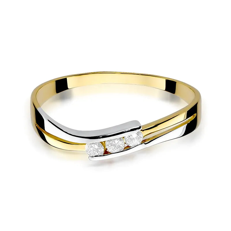 Gold Ring with 0.12ct Diamonds
