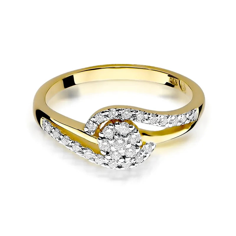 Gold Ring with 0.166ct Diamonds