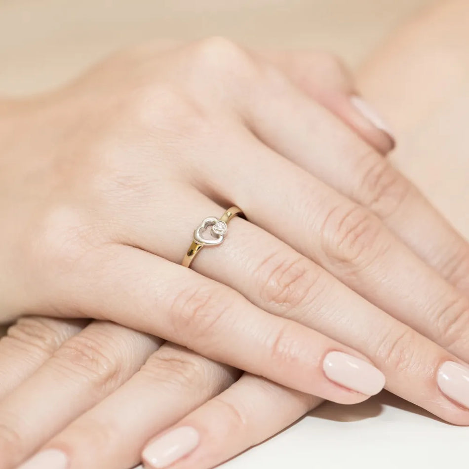 Gold Ring with 0.02ct Diamond