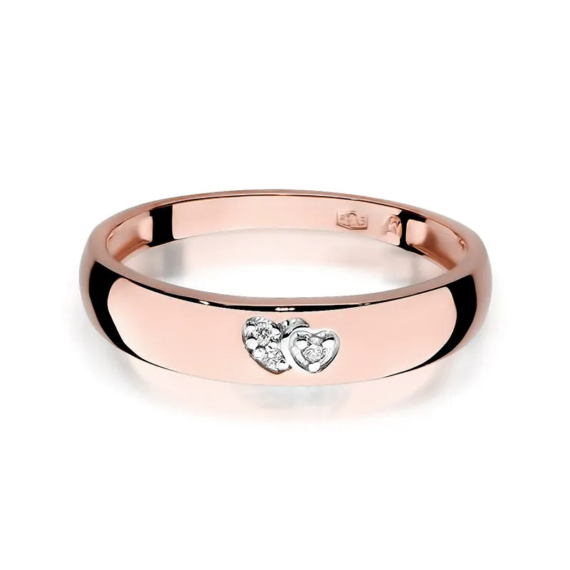 Zlatý prsten s diamanty 0,019 ct