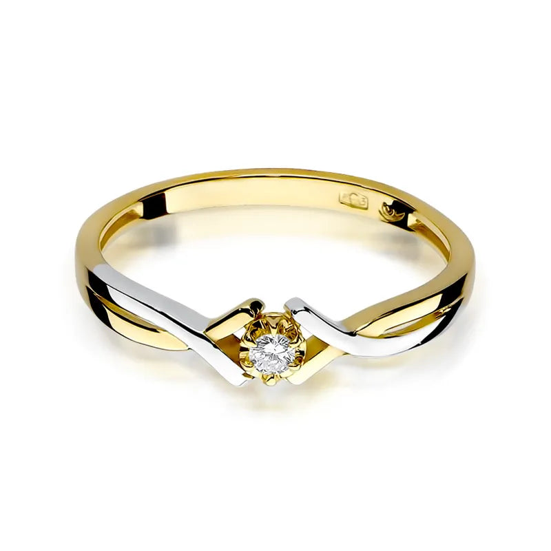 Gold Ring with 0.04ct Diamond