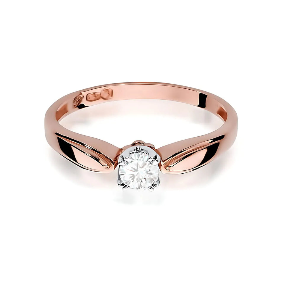 Gold Ring with 0.24ct Diamond
