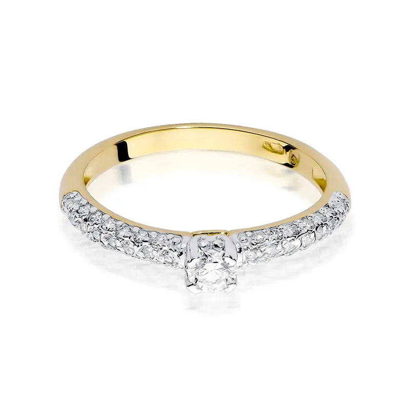Gold Ring with 0.15ct and 0.21ct Diamonds