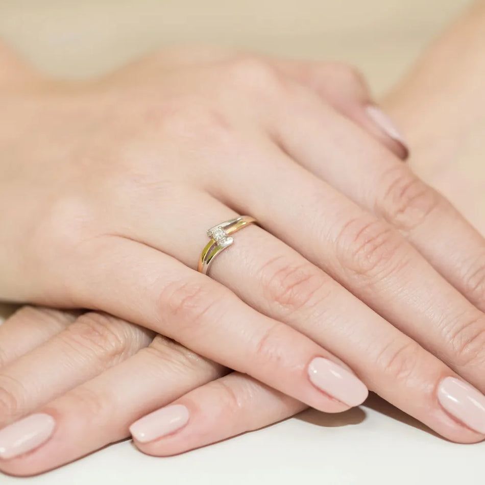 Gold Ring with 0.08ct Diamond