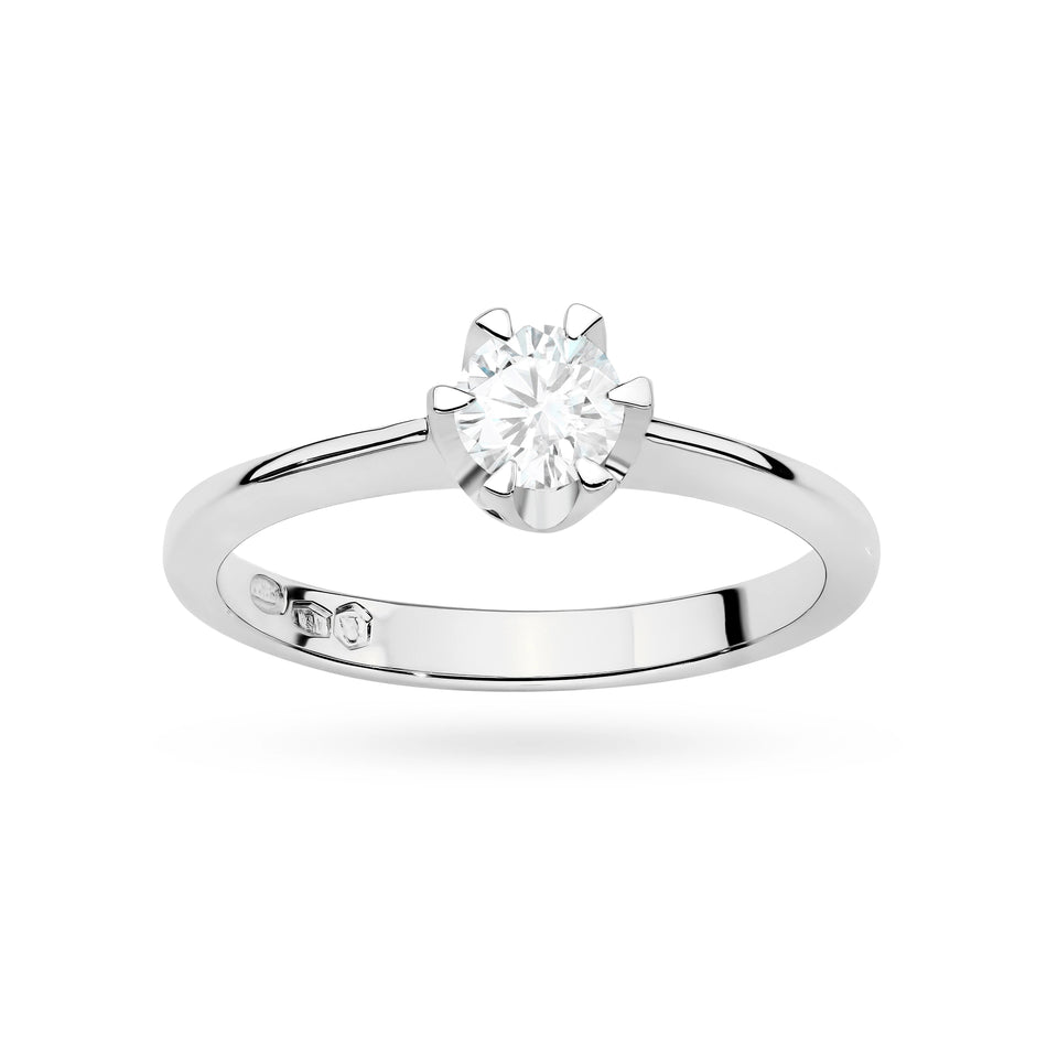 Gold Ring with 0.50ct Lab-diamond