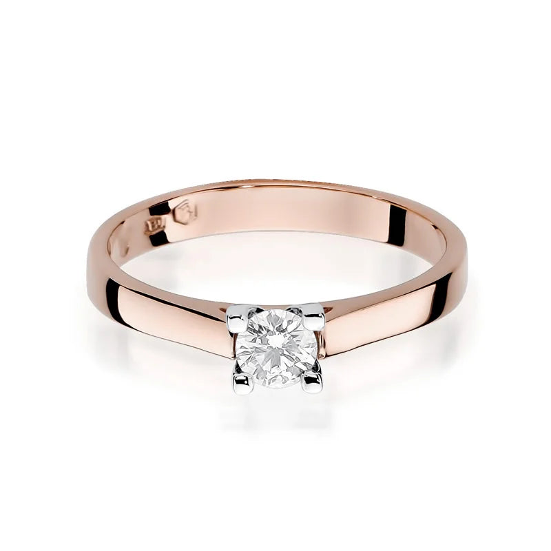 Gold Ring with 0.20ct Lab-diamond