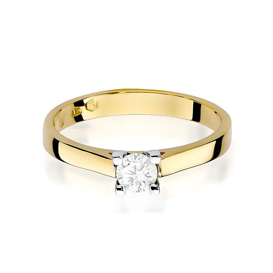 Gold Ring with 0.25ct Lab-diamond