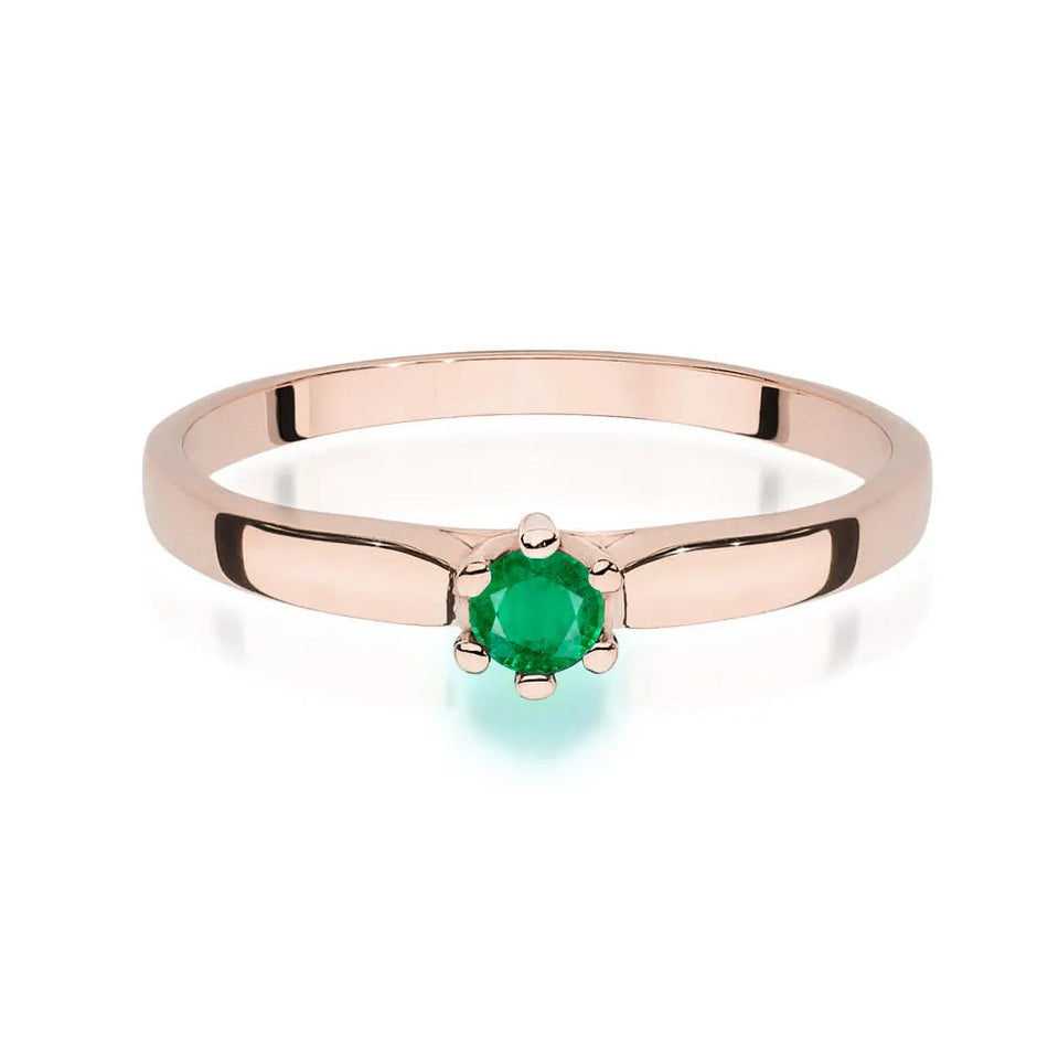 Gold Ring with 0.15ct Emerald