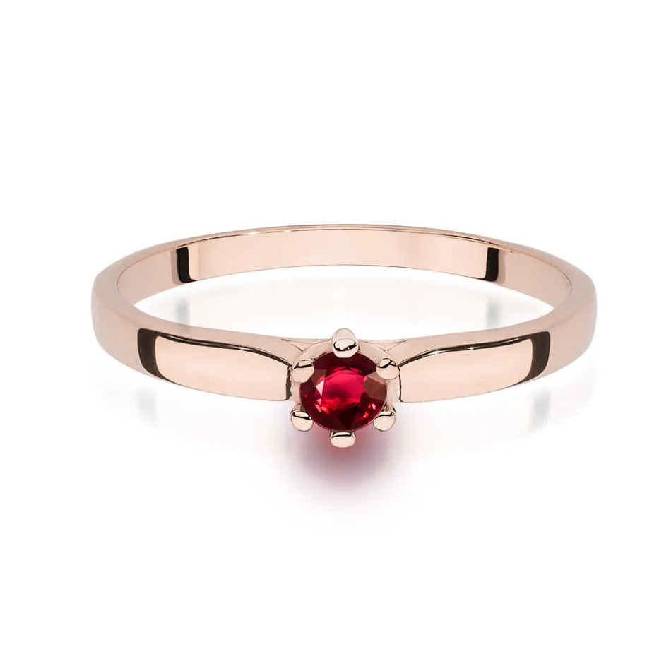 Gold Ring with 0.15ct Ruby