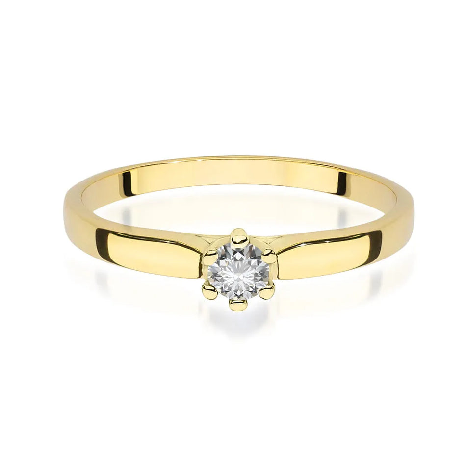 Gold Ring with 0.15ct Diamond