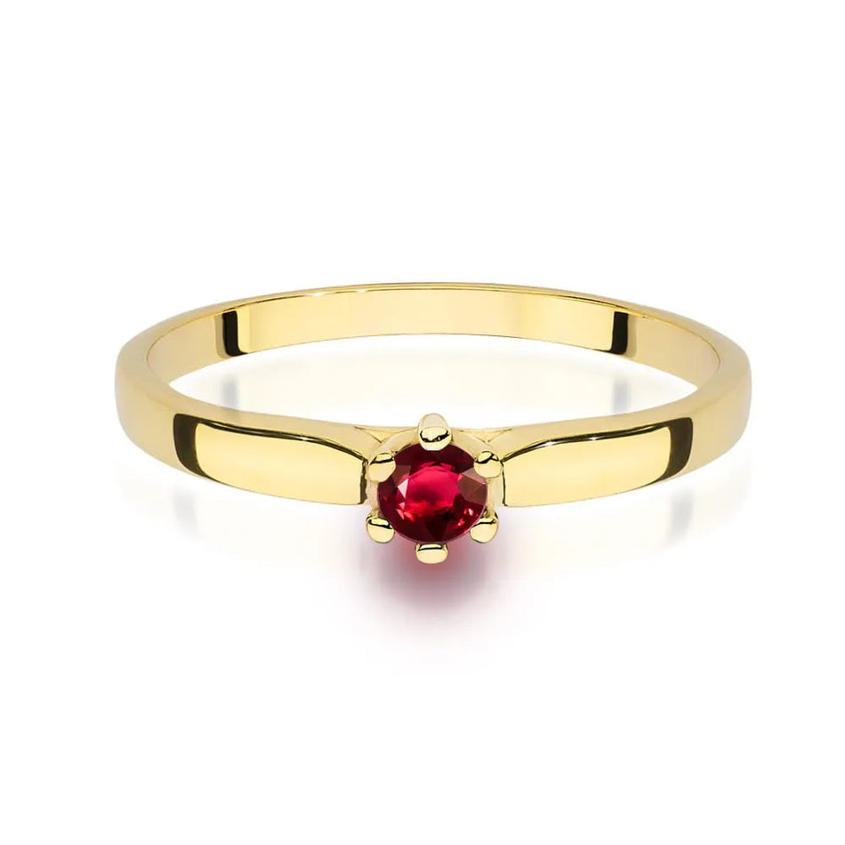 Gold Ring with 0.15ct Ruby