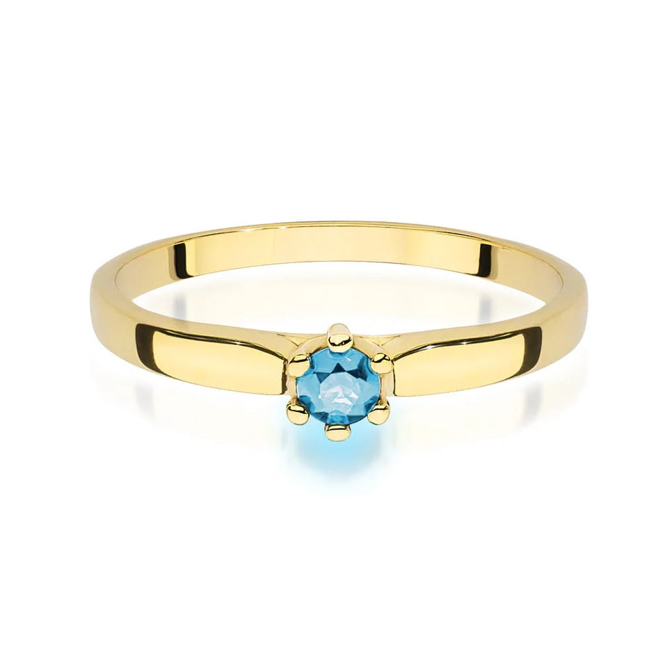 Gold Ring with 0.15ct Topaz