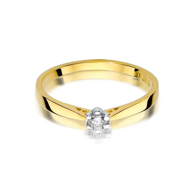 Gold Ring with 0.08ct Diamond