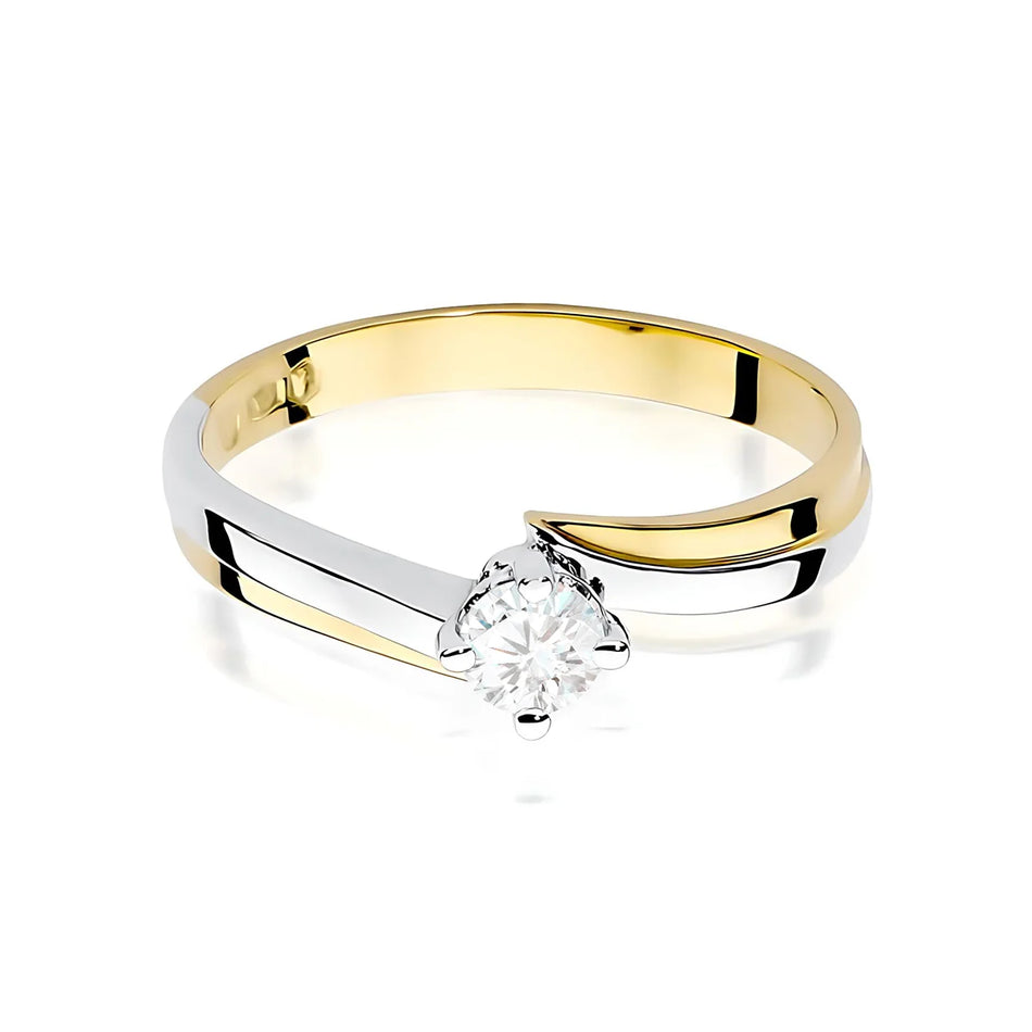 Gold Ring with 0.30ct Lab-diamond