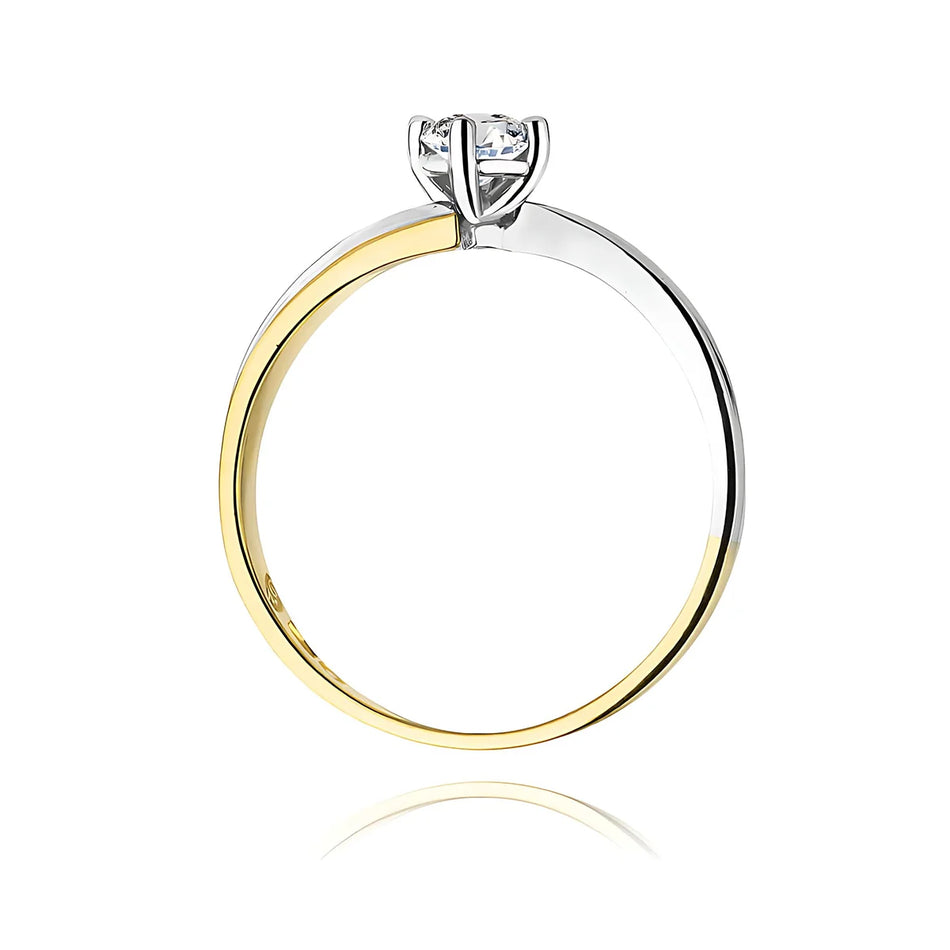 Gold Ring with 0.30ct Lab-diamond