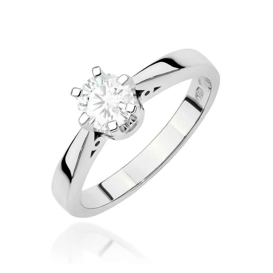 Gold Ring with 1.00ct Lab-diamond