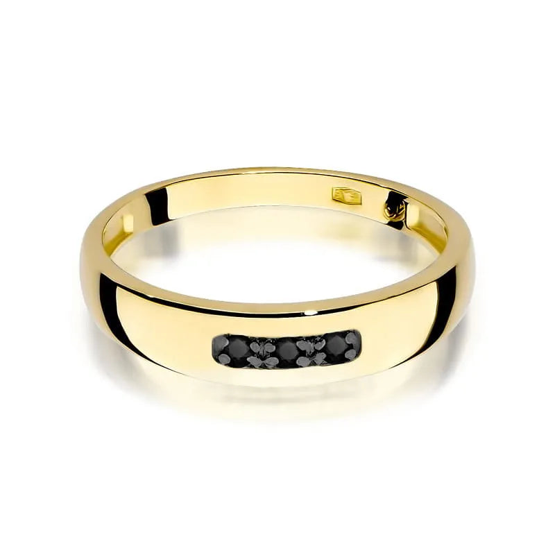 Gold Ring with 0.044ct Black Diamonds
