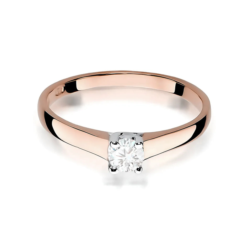 Zlatý prsten s diamantem 0,20 ct