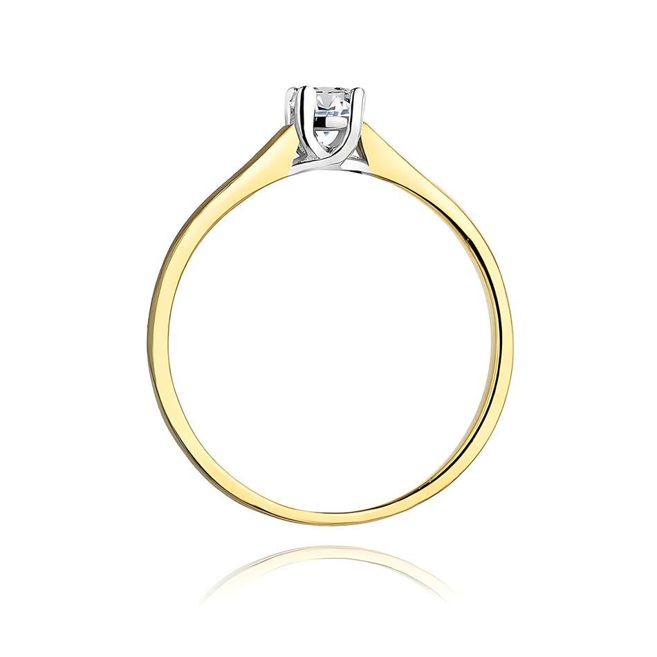 Gold Ring with 0.20ct Lab-diamond